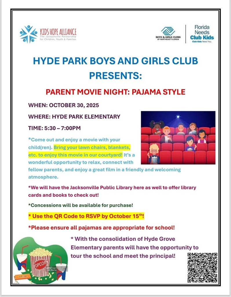 Hyde Park Parent Movie Night - October 2025