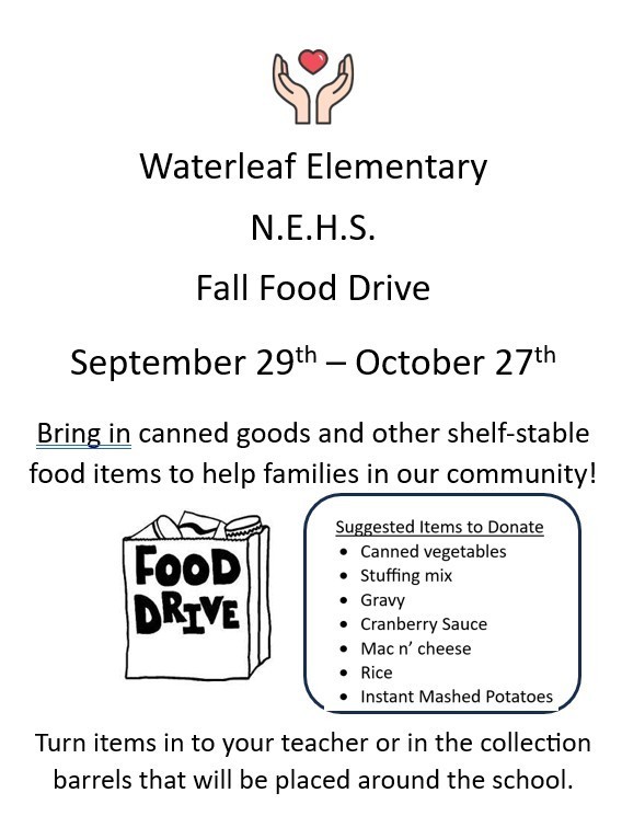 Fall Food Drive Information