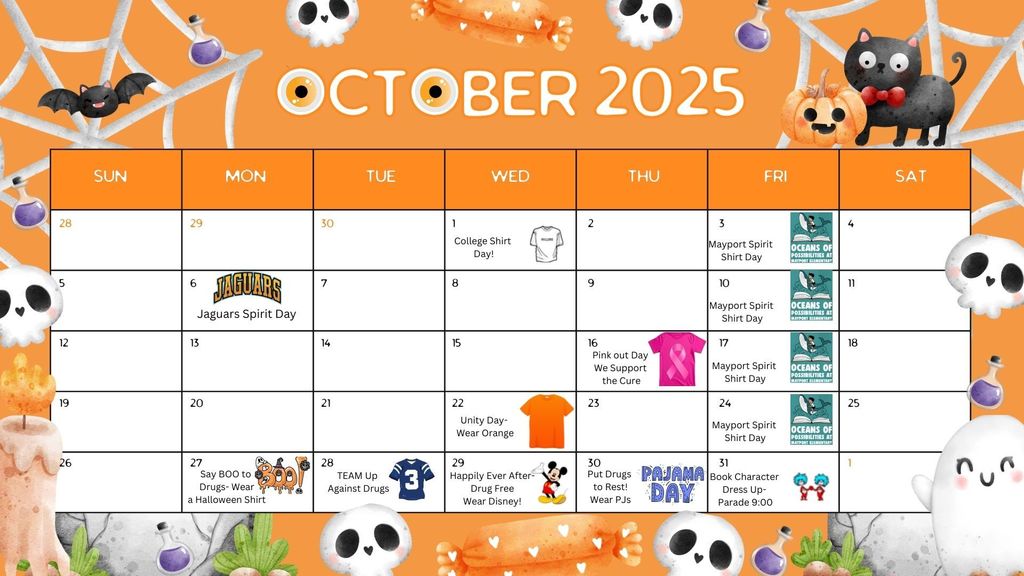 October Spirit Calendar