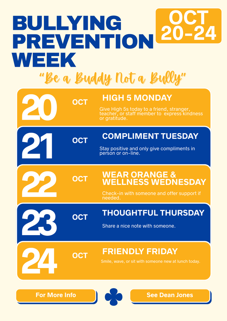 Bully Prevention Week Events