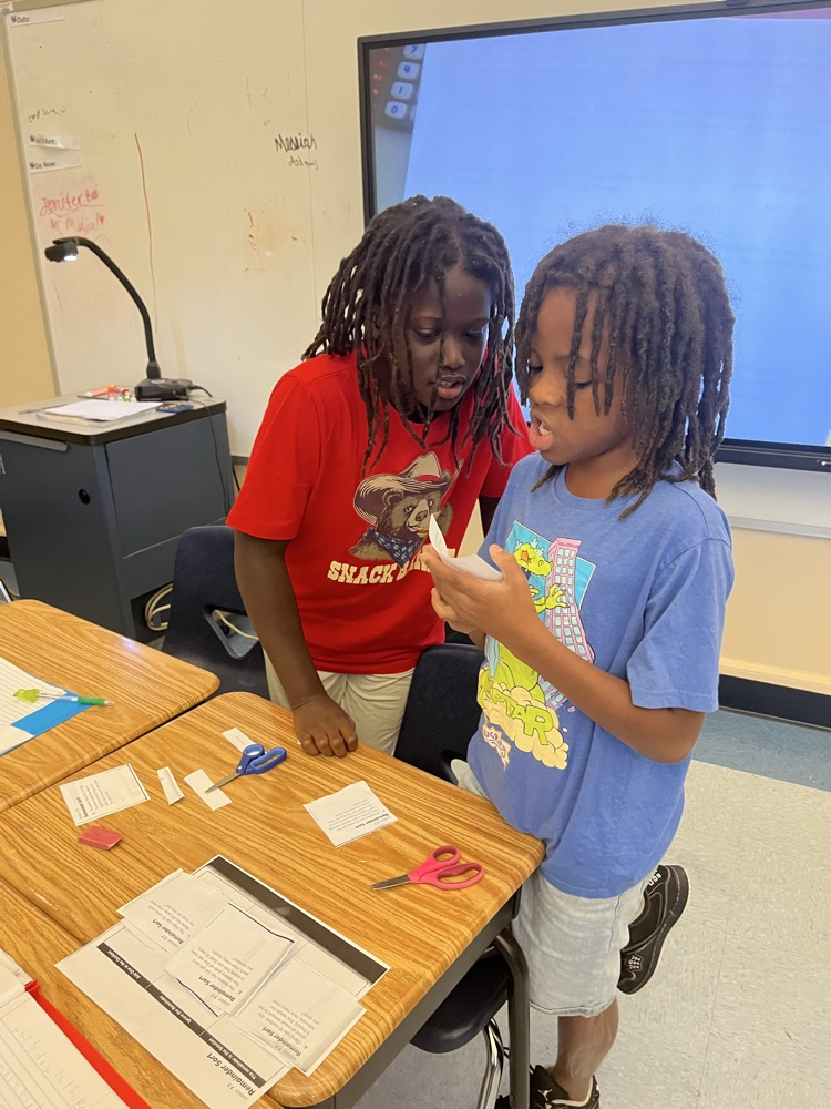 students reading word problems