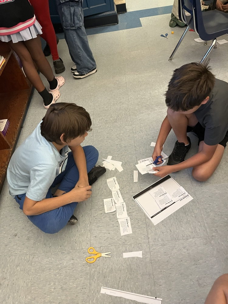 students sorting word problems