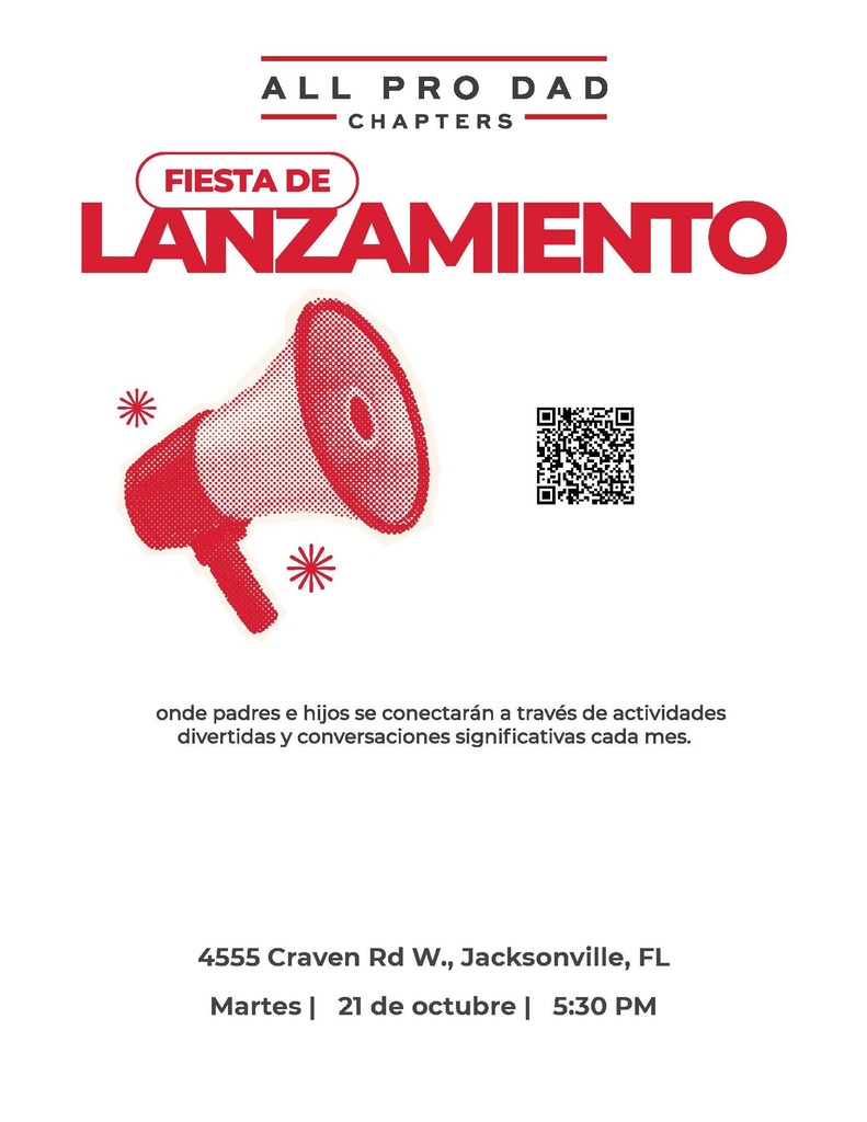 All-Pro Dad Launch Party Flyer Spanish 10-21-25