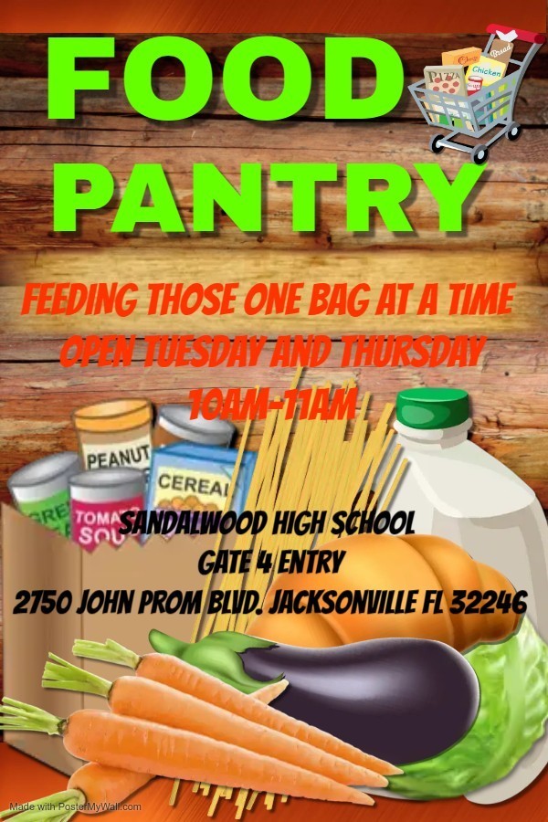 Food Pantry at Sandalwood High School. See post for details.