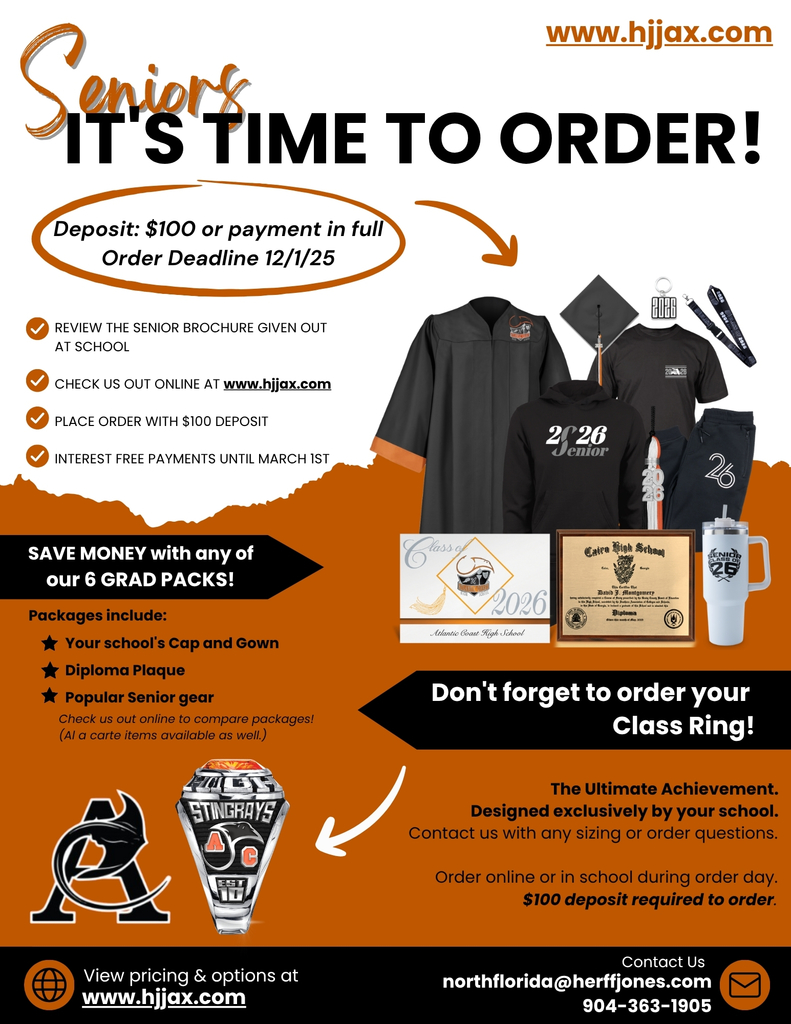 Herff Jones Cap and Gown Order Deadline Approaching. See the post for more details.