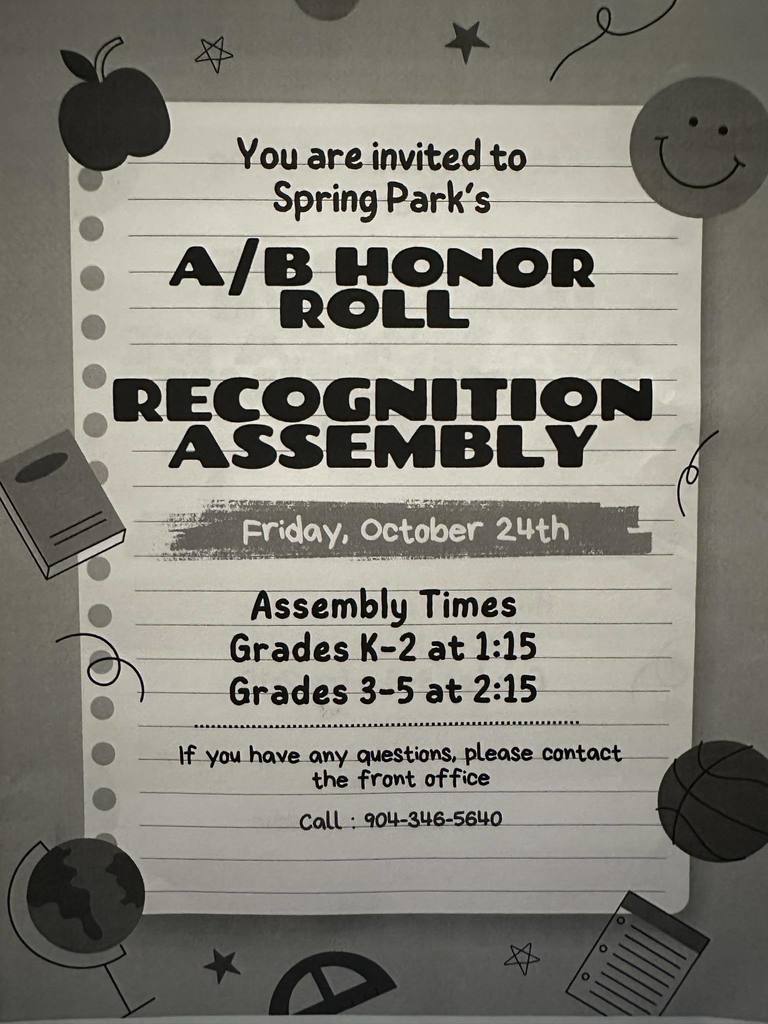 Quarter 1 Awards Ceremony (English flyer)