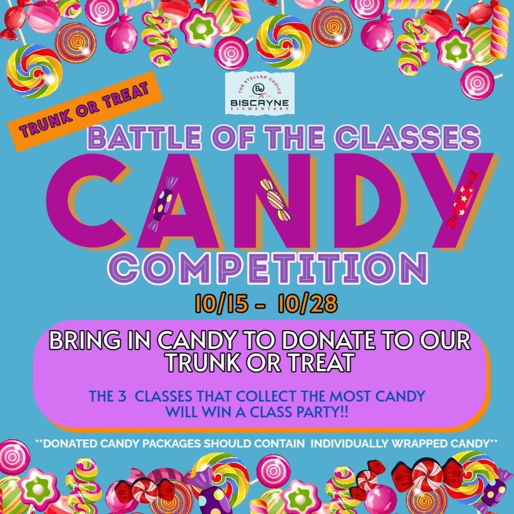 The class that bring in the most candy will win the battle