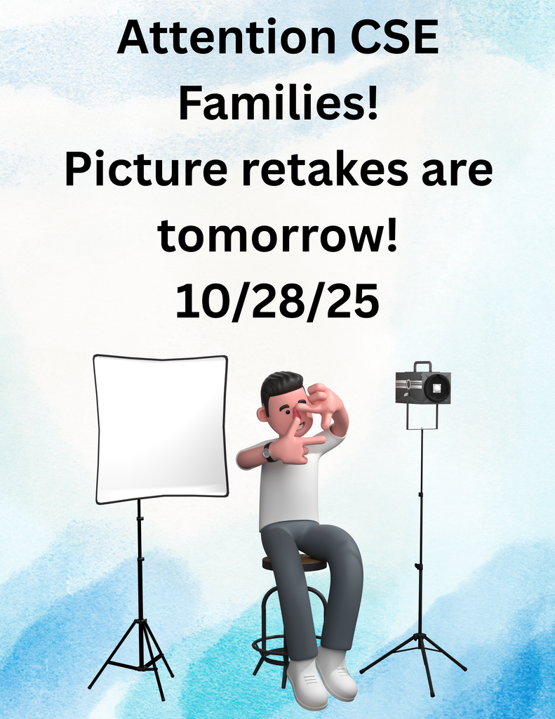 Picture retakes tomorrow!  10/28/25