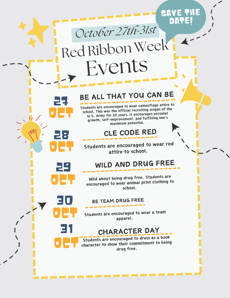 Red Ribbon Week Dress Up Days