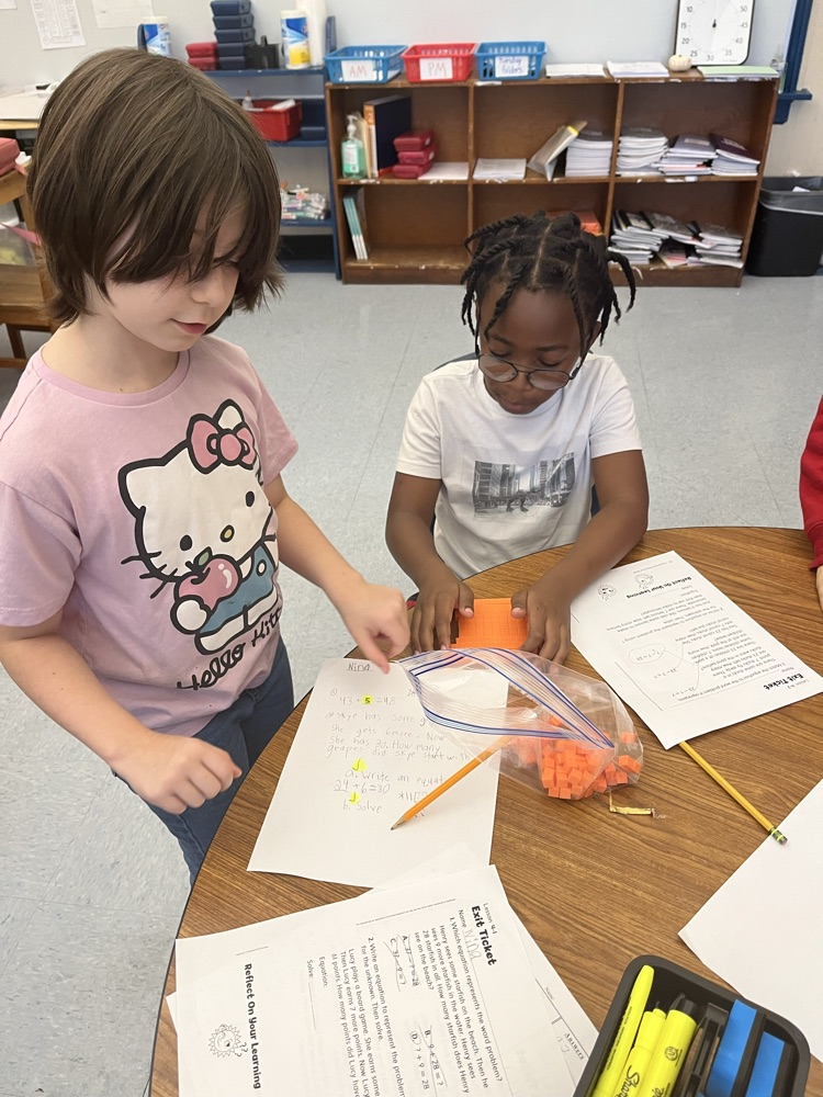 students using math tools