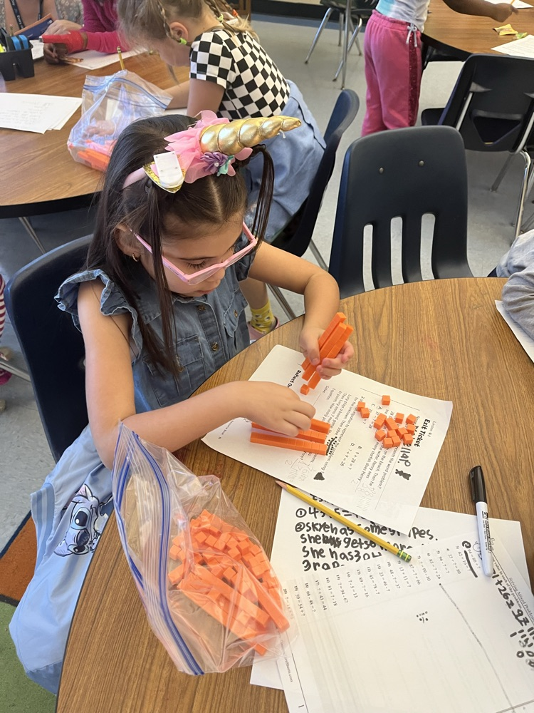 student using math tools