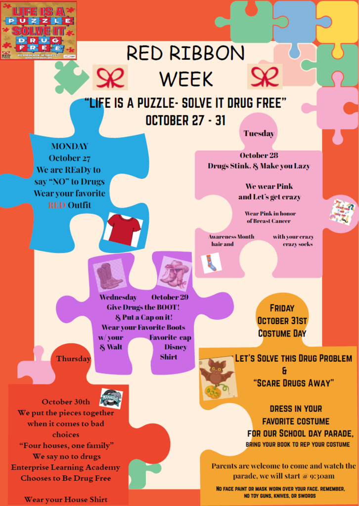 Red Ribbon Week at ELA 2025