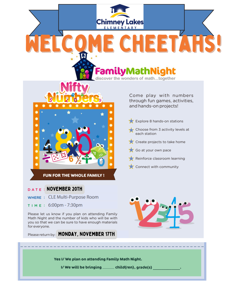 Math Night Flyer