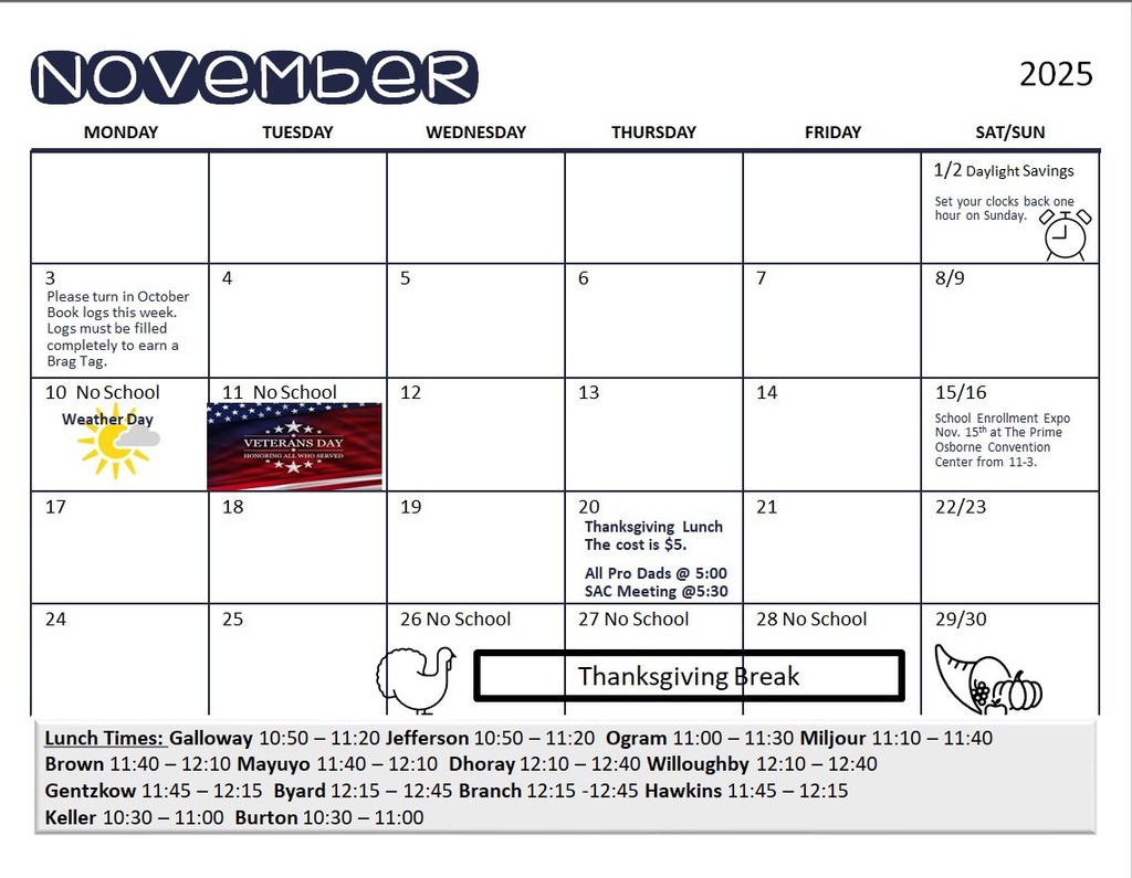 November Calendar 