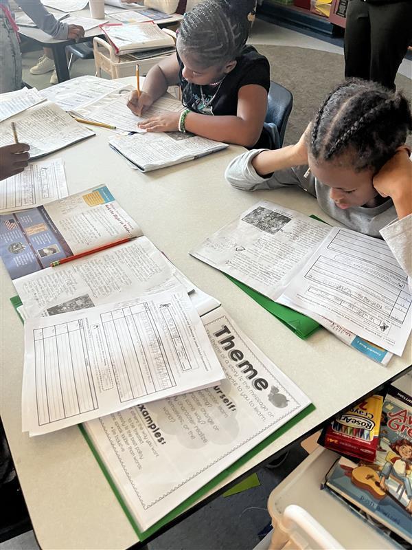 Students reading and writing