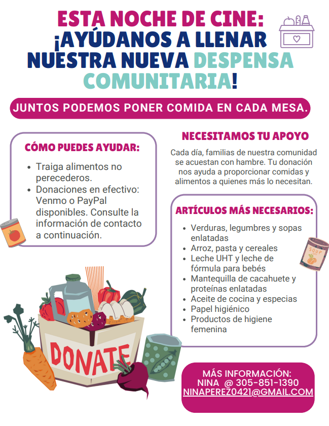 Spanish Movie Night Pantry Flyer
