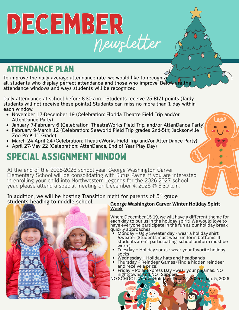 November/December Parent Newsletter