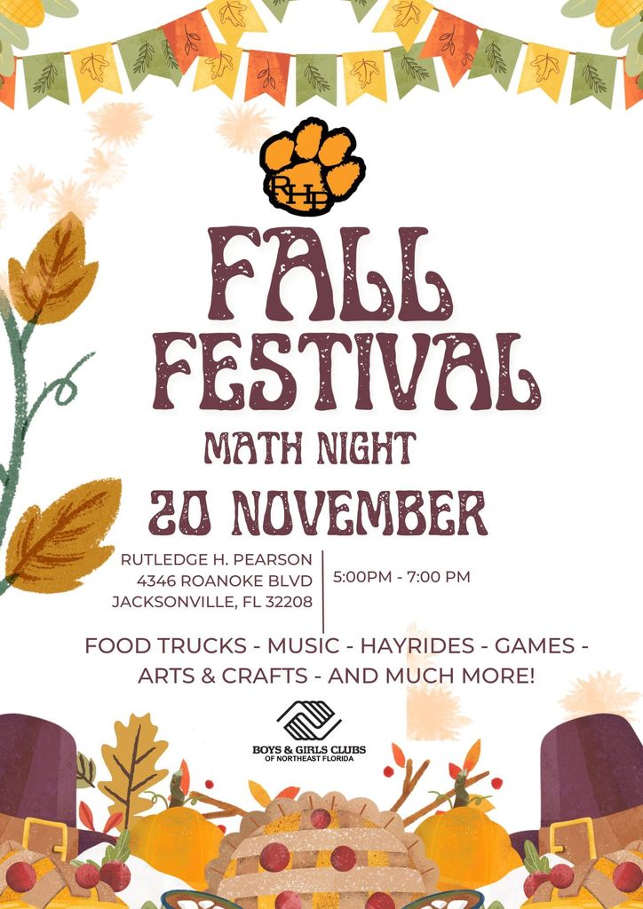FALL FESTIVAL - THURSDAY, NOVEMBER 20, 2025 FROM 5:00 PM - 7:00 PM