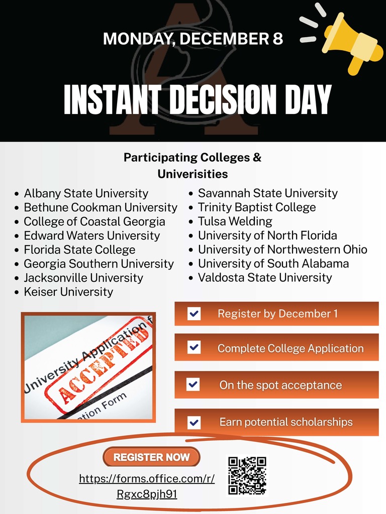 ACHS Instant Decision Day December 8, 2025. See post for more details.