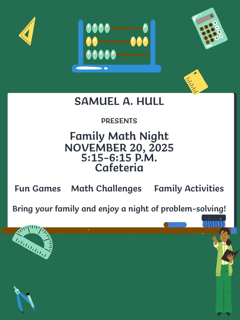 Math Night November 20, 2025 from 5:15-6:15