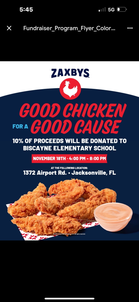 Family night at Zaxbys Airport Rd