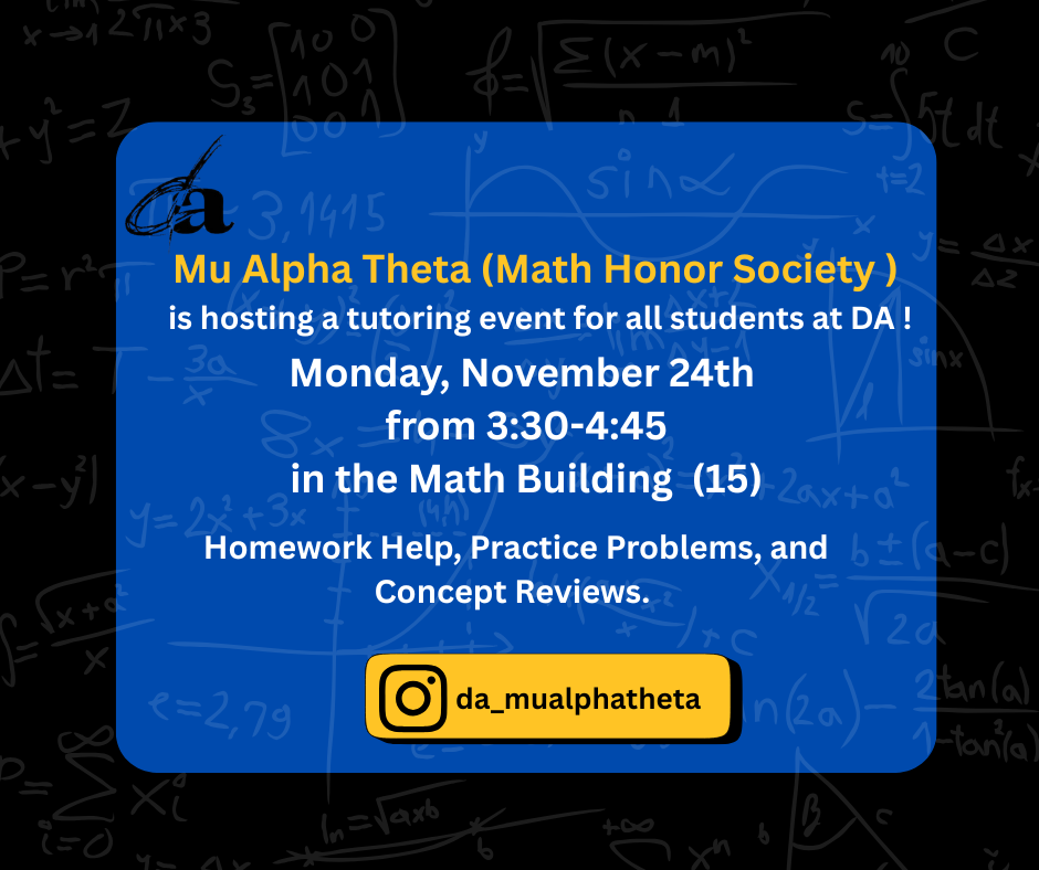 Mu Alpha Theta - Homework Help Monday Nov 24