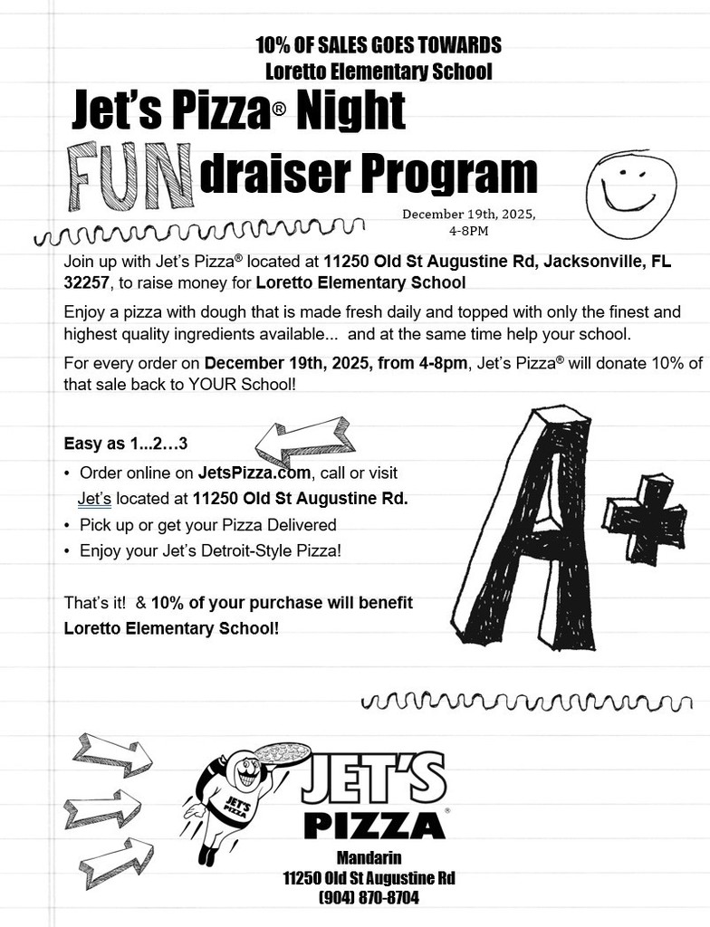 Jets Pizza Spirit Night