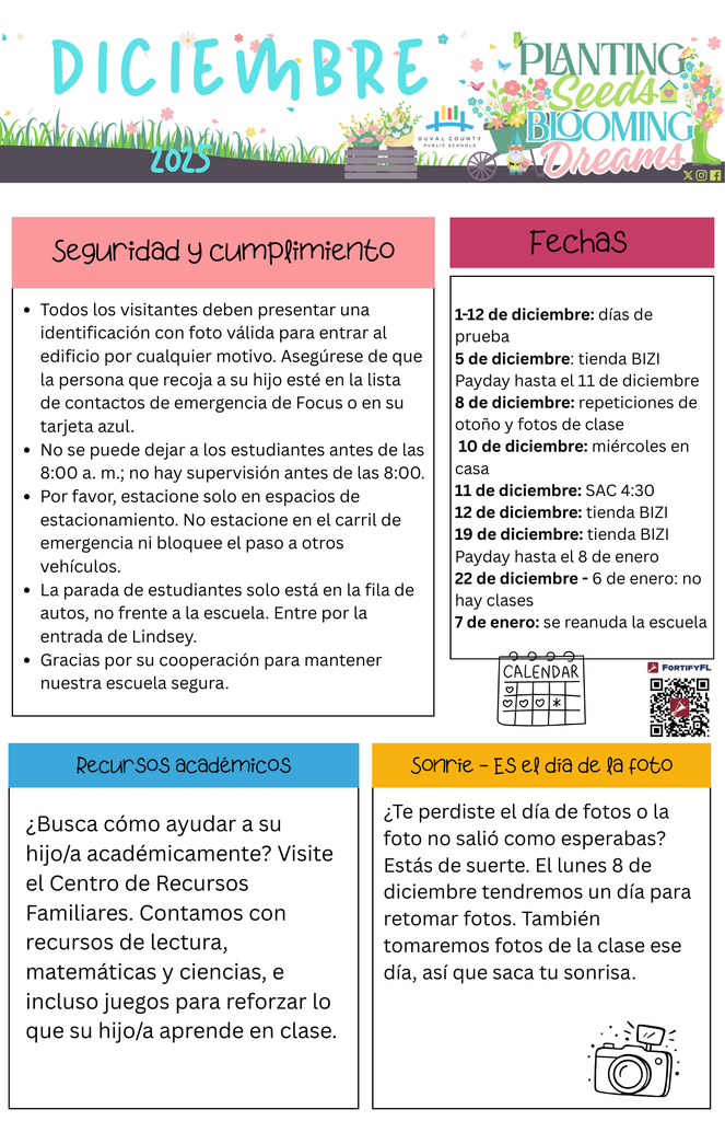 Spanish December Newsletter
