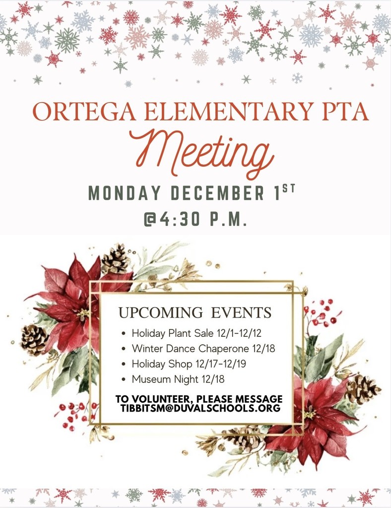 December PTA Meeting Flyer