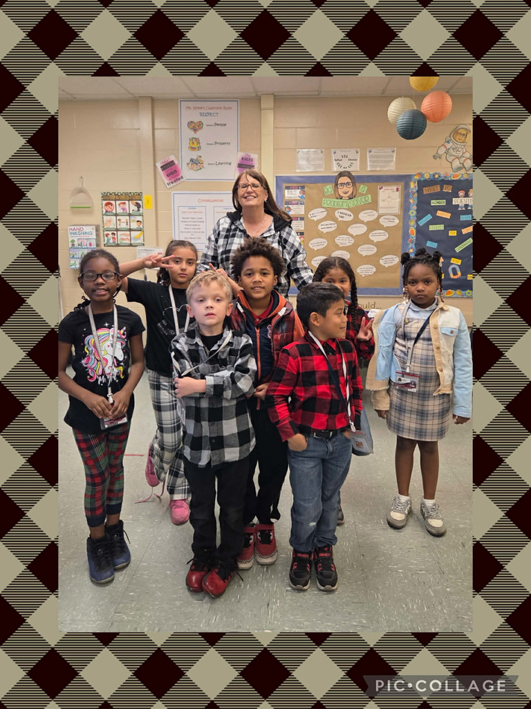Dec. 4th - "Mad About Plaid" Day at SPE - Ms. Noble's 2nd Graders