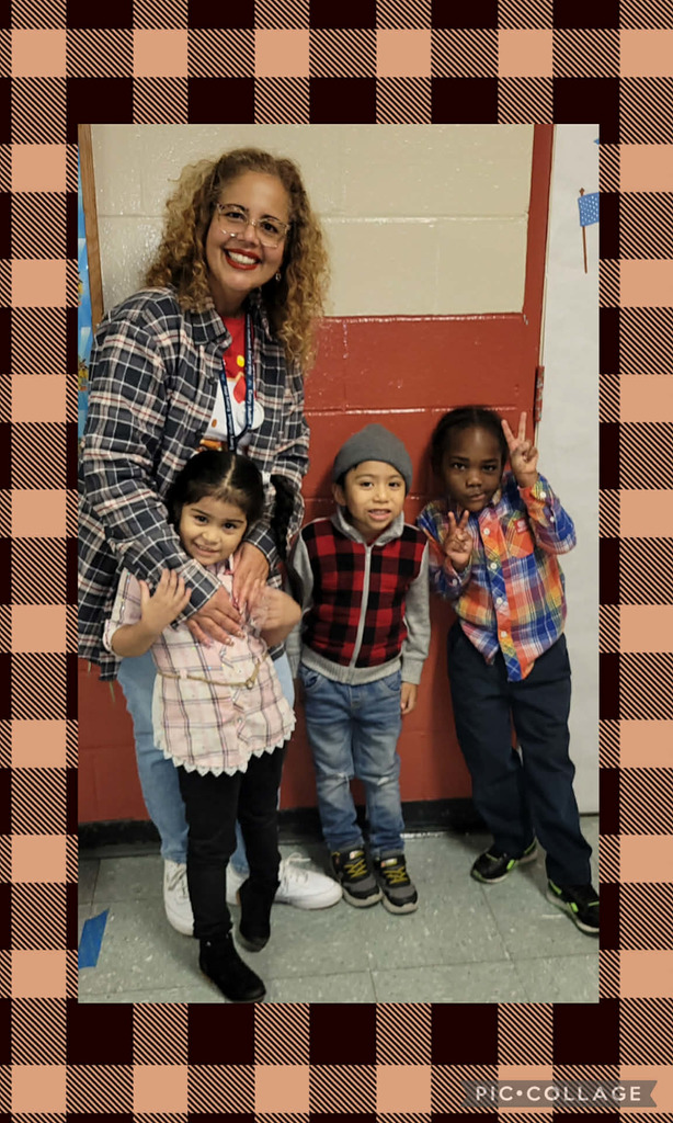 Dec. 4th - "Mad About Plaid" Day at SPE - Mrs. N Mendez's PreK students
