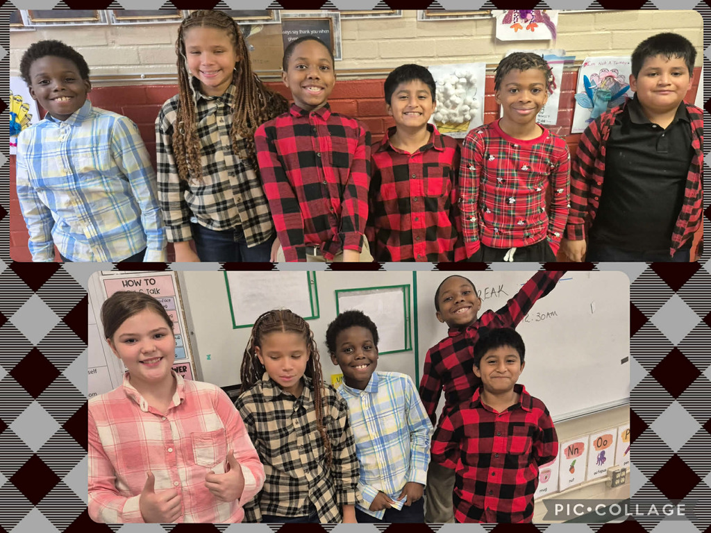 Dec. 4th - "Mad About Plaid" Day at SPE - Ms. Aiken's 4th Graders
