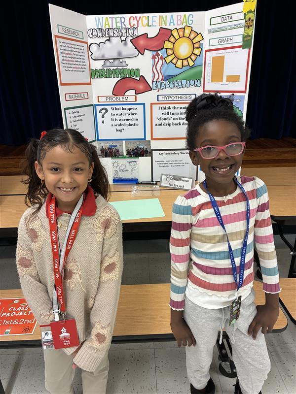 Students with science fair project