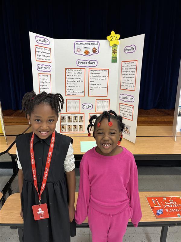 Students with science fair project
