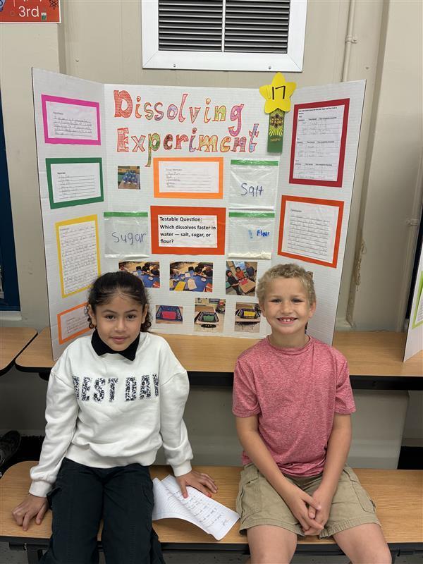 Students with science fair project