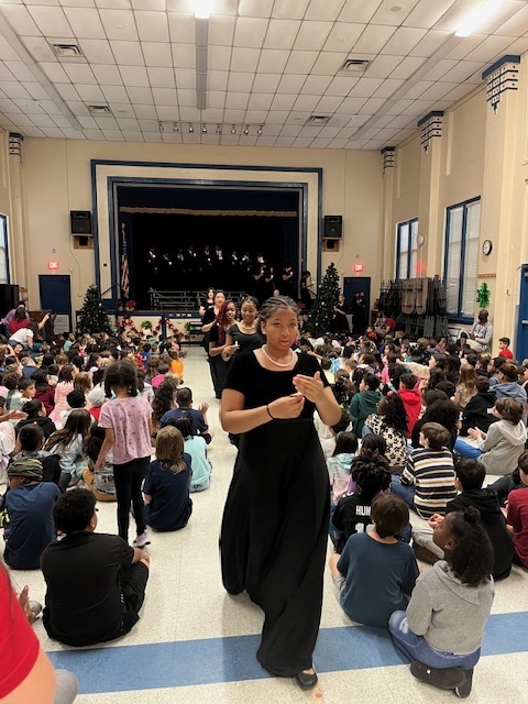 Students in the auditorium