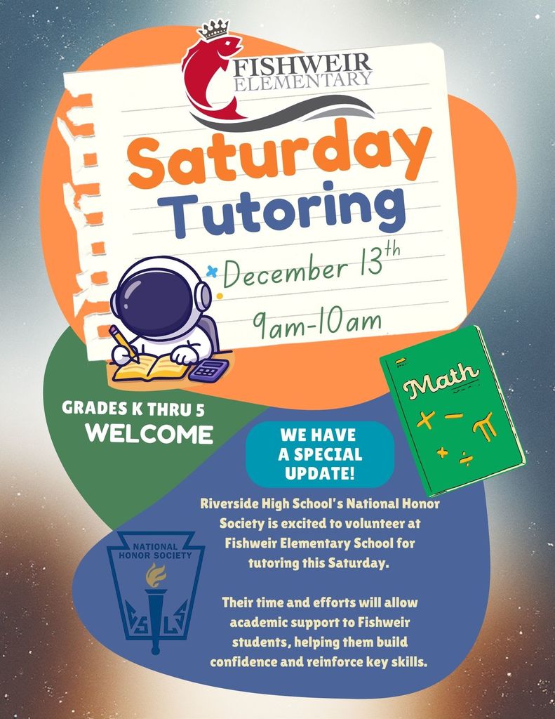 Saturday Tutoring December 13th