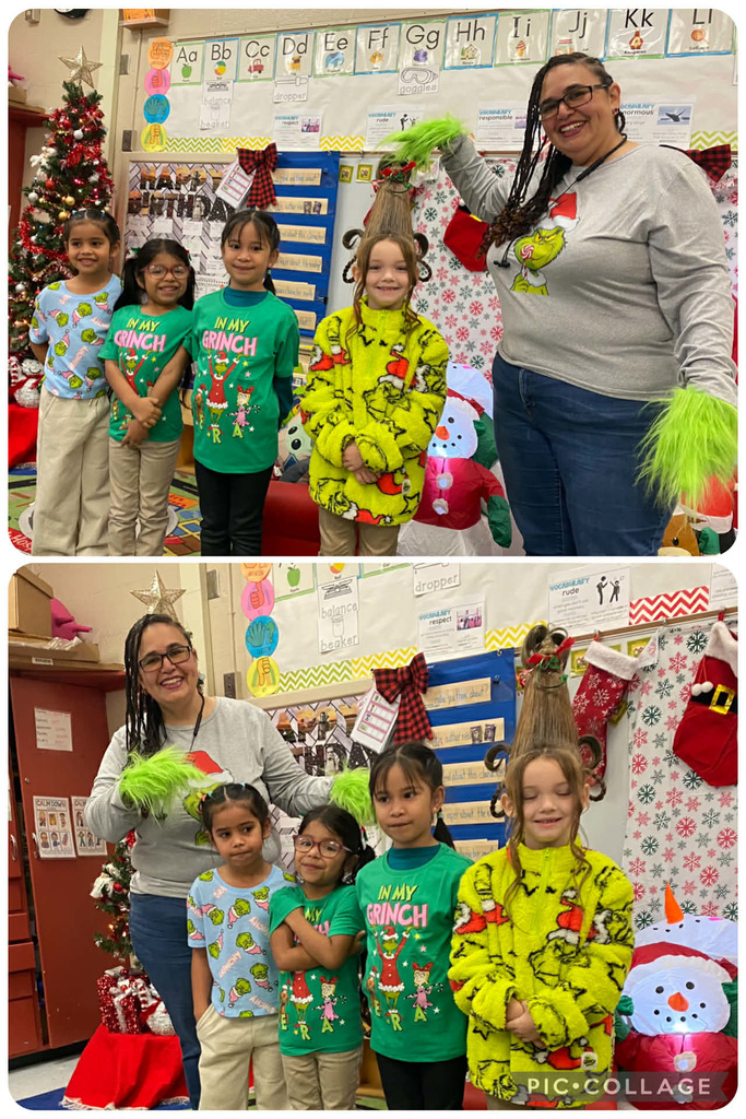 12.10.25 Grinch Day/Holiday Character Day - Ms. Rios' Kindergarteners