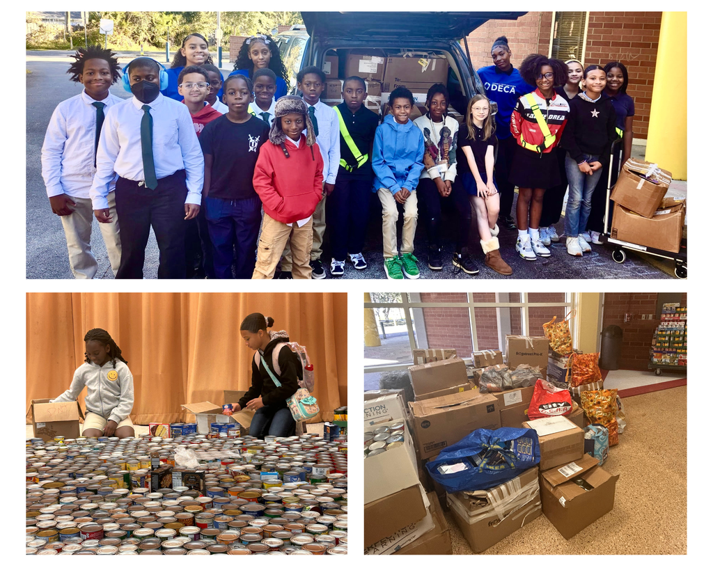 Gregory Drive students participate in canned food drive