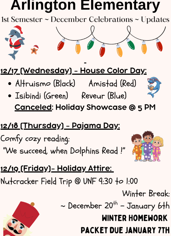 Upcoming events flyer