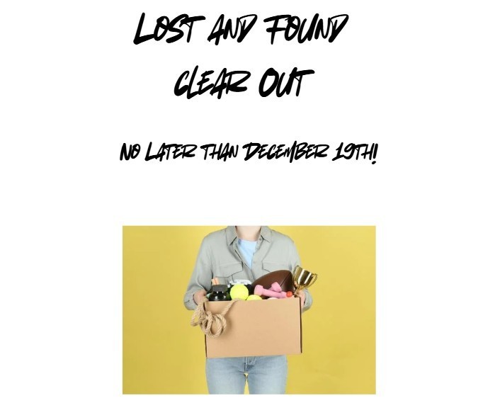 Lost and Found clear out