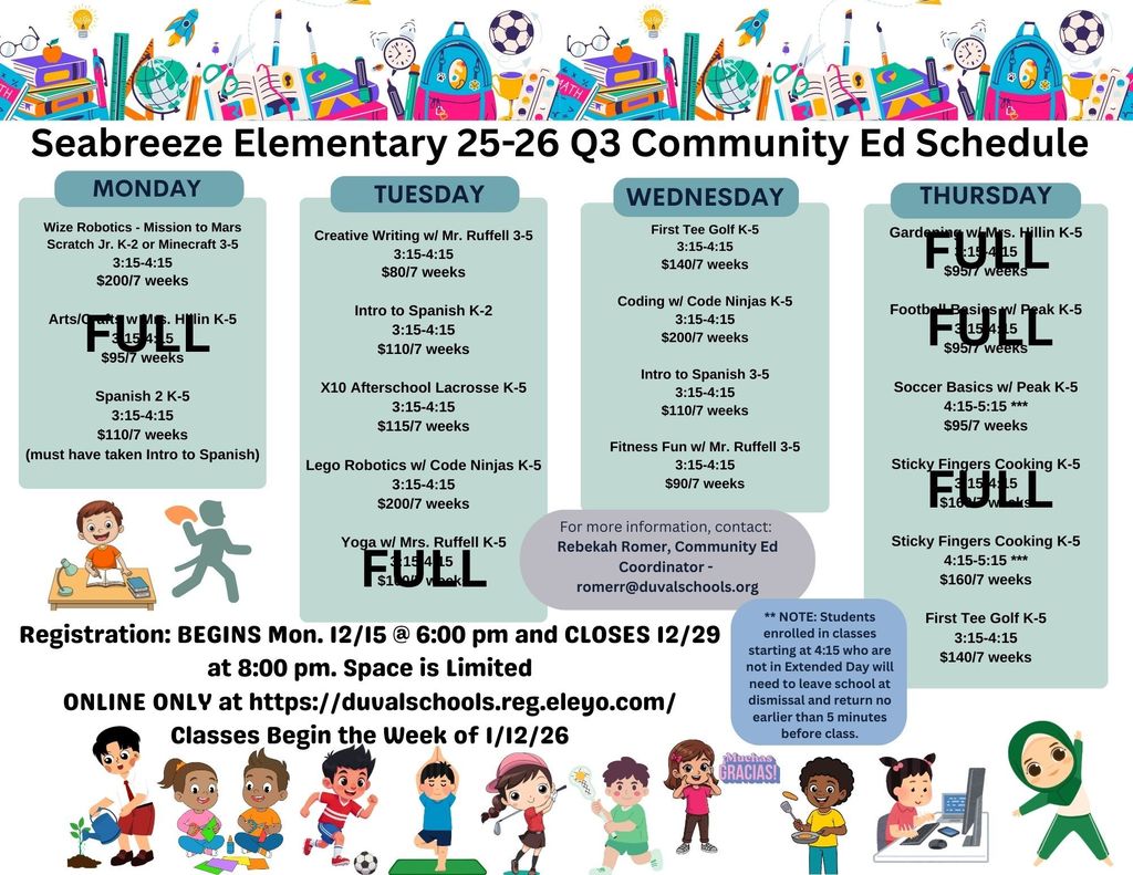 Community Ed Schedule FULL