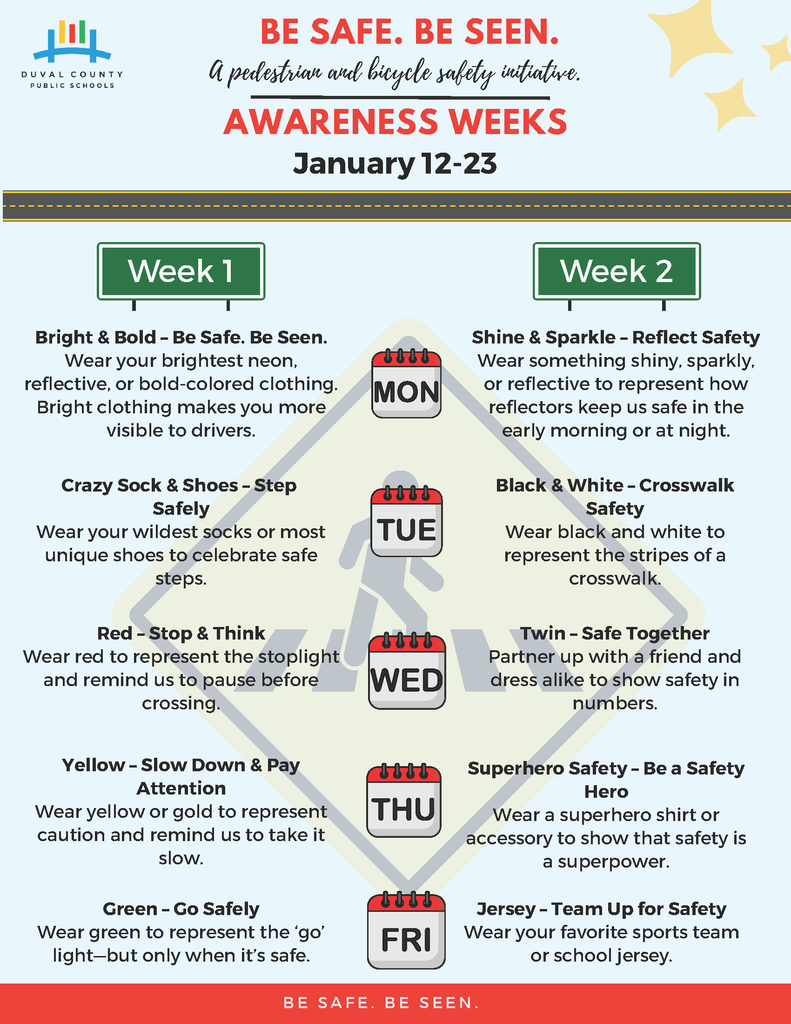 Be Safe, Be Seen Awareness Week Jan 12-23