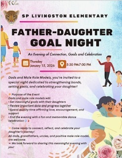 FATHER DAUGHTER GOAL NIGHT THURSDAY JANUARY 15, 2026 FROM 5:30PM TO 7PM 