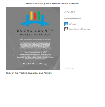 access student grades via parent focus account