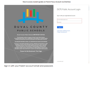 access student grades via parent focus account