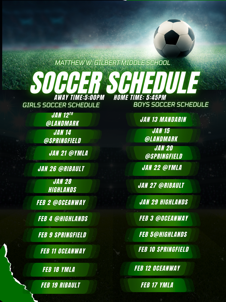 Soccer Schedule