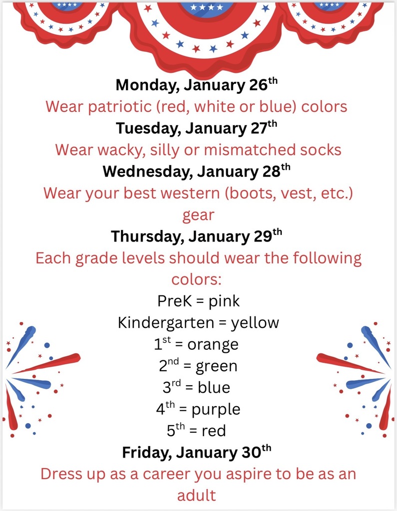 literacy week flyer with words and confetti