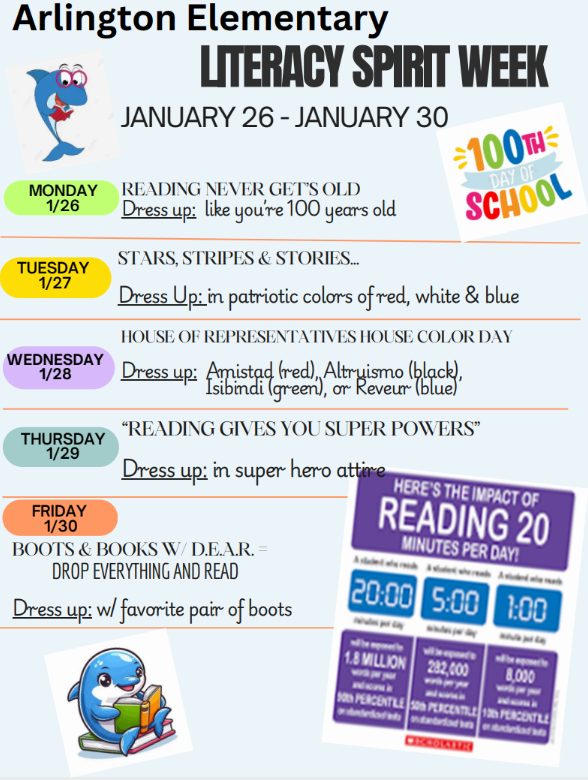 Flyer for Literacy week