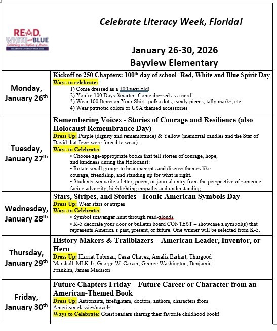 Bayview Literacy Week 2026
